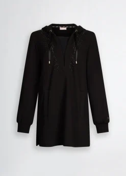 Liu Jo Sudadera con capucha y strass-Mujer Sudaderas