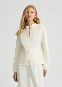 Liu Jo Sudadera con cremallera y strass-Mujer Sudaderas|Ropa Deportiva