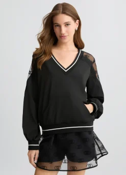 Liu Jo Sudadera con cuello de pico-Mujer Sudaderas|Ropa Deportiva