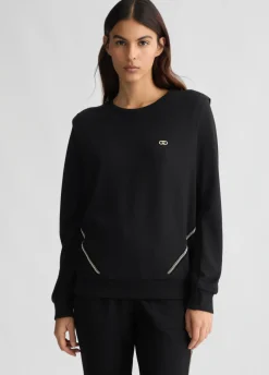 Liu Jo Sudadera con cuello redondo-Mujer Sudaderas|Ropa Deportiva