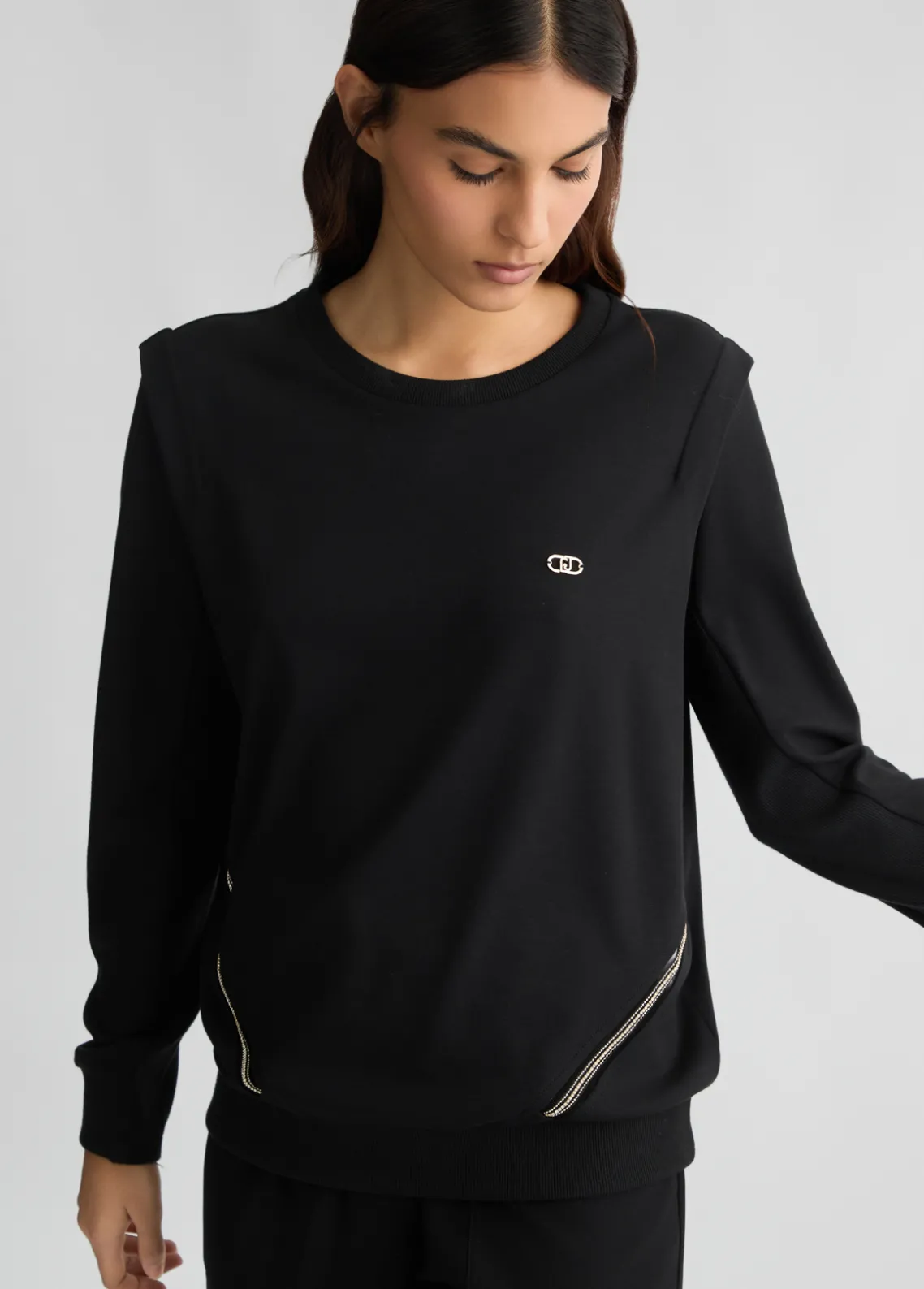 Liu Jo Sudadera con cuello redondo-Mujer Sudaderas|Ropa Deportiva