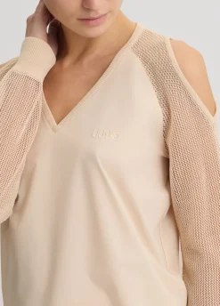 Liu Jo Sudadera con detalles cut-out-Mujer Sudaderas|Ropa Deportiva