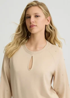 Liu Jo Sudadera con logotipo y strass-Mujer Sudaderas|Ropa Deportiva