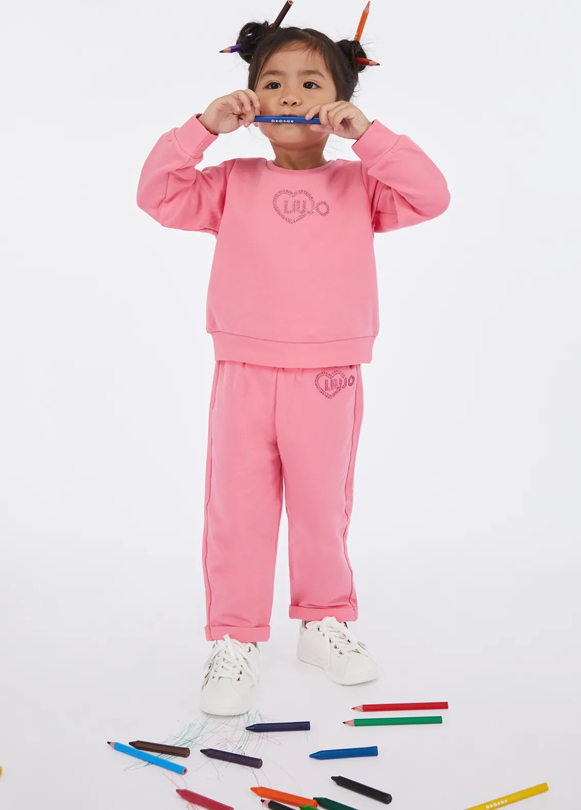 Liu Jo Sudadera con logotipo y strass- Camisetas