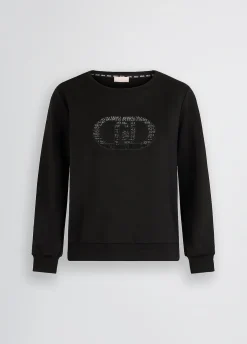 Liu Jo Sudadera con logotipo y strass-Mujer Sudaderas|Ropa Deportiva