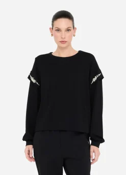 Liu Jo Sudadera con perlas-Mujer Sudaderas|Ropa Deportiva