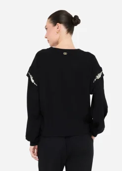 Liu Jo Sudadera con perlas-Mujer Sudaderas|Ropa Deportiva