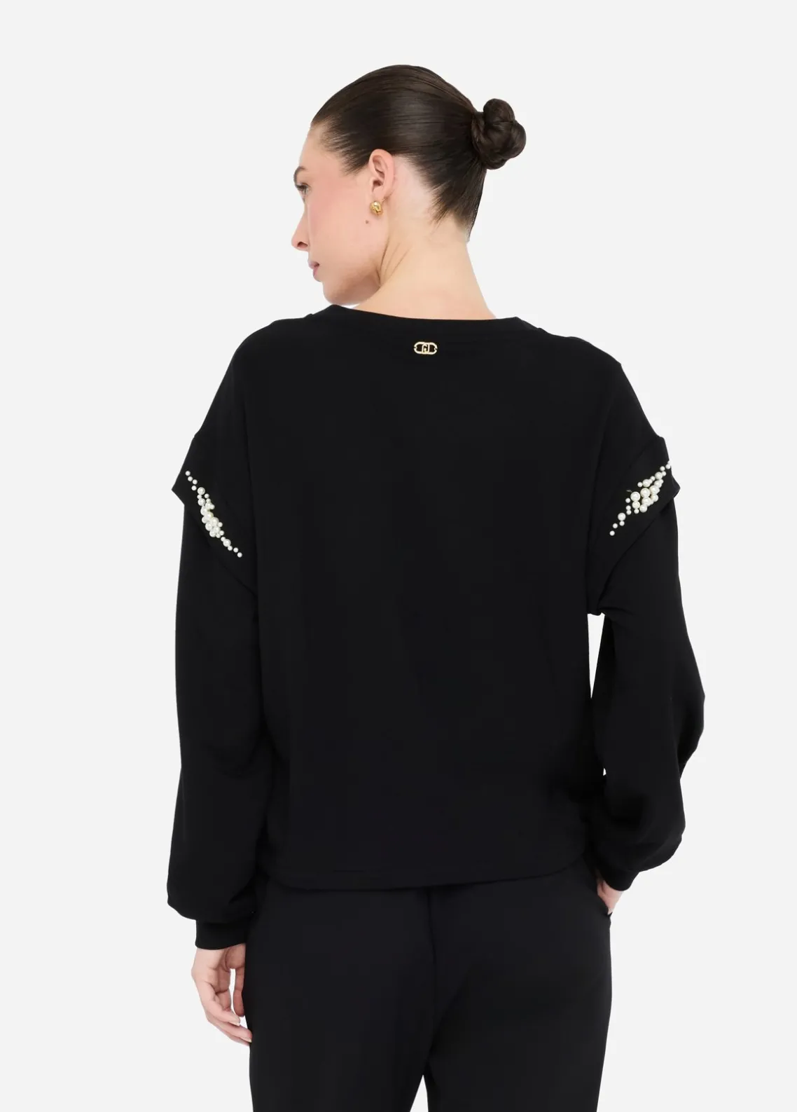 Liu Jo Sudadera con perlas-Mujer Sudaderas|Ropa Deportiva