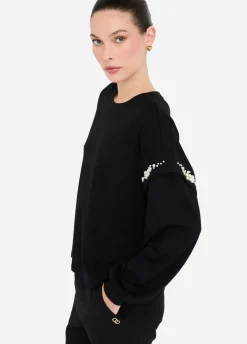 Liu Jo Sudadera con perlas-Mujer Sudaderas|Ropa Deportiva
