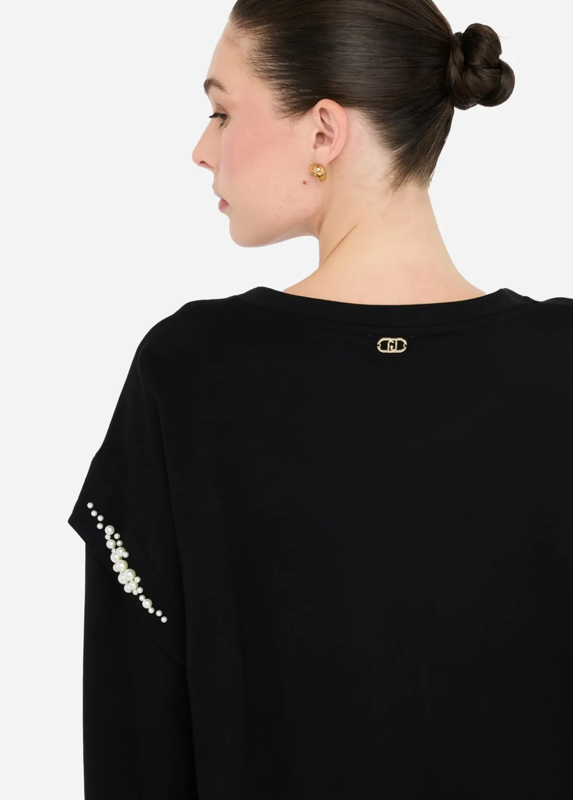 Liu Jo Sudadera con perlas-Mujer Sudaderas|Ropa Deportiva
