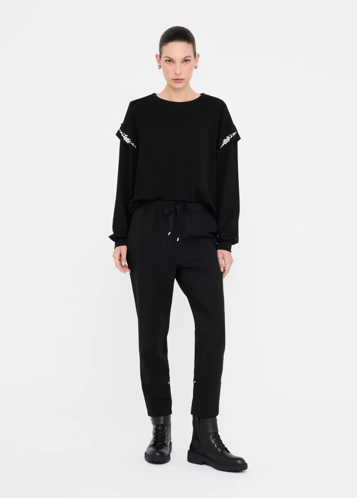 Liu Jo Sudadera con perlas-Mujer Sudaderas|Ropa Deportiva