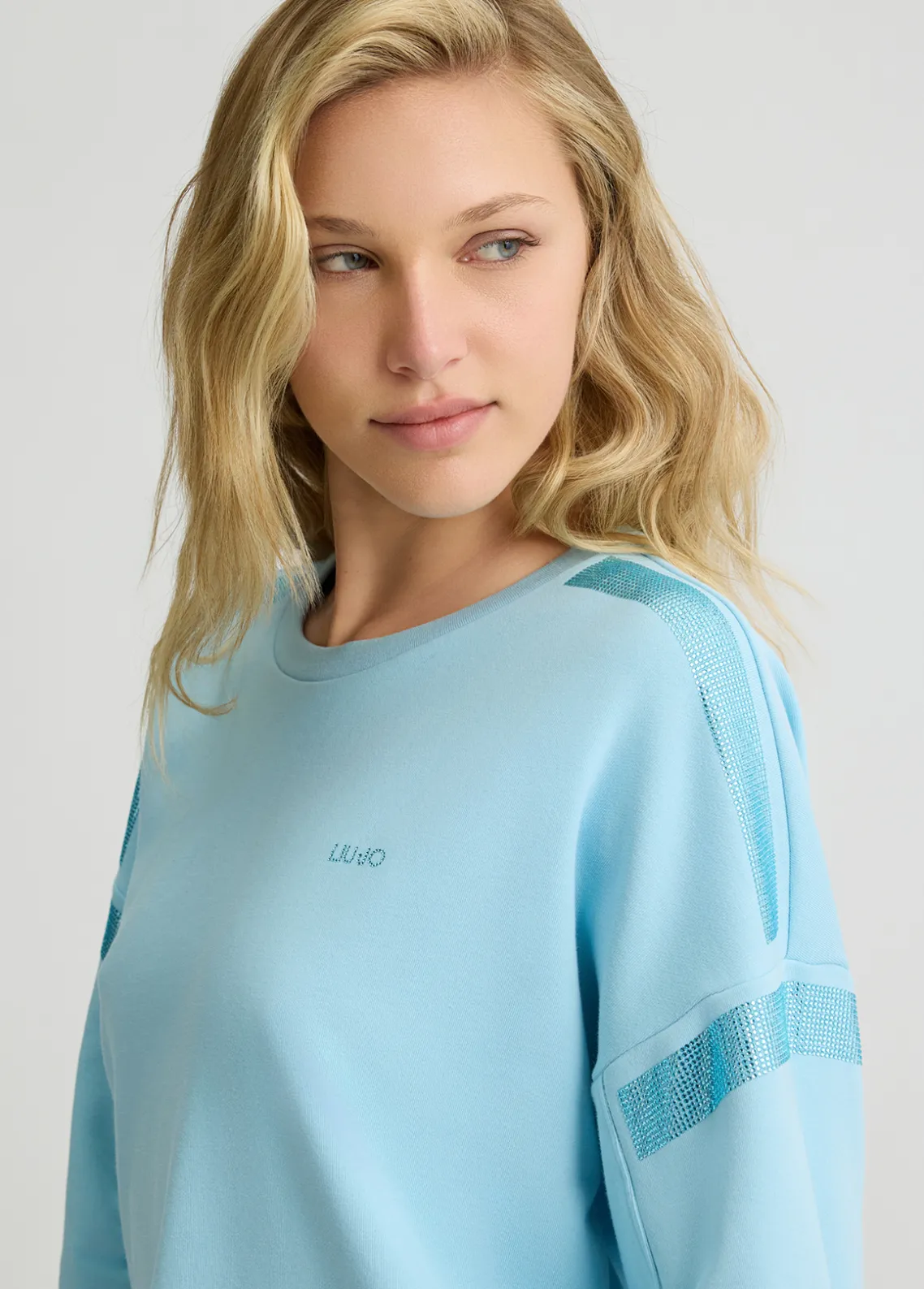 Liu Jo Sudadera con strass-Mujer Sudaderas|Ropa Deportiva