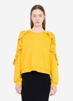 Liu Jo Sudadera con volantes-Mujer Sudaderas|Ropa Deportiva
