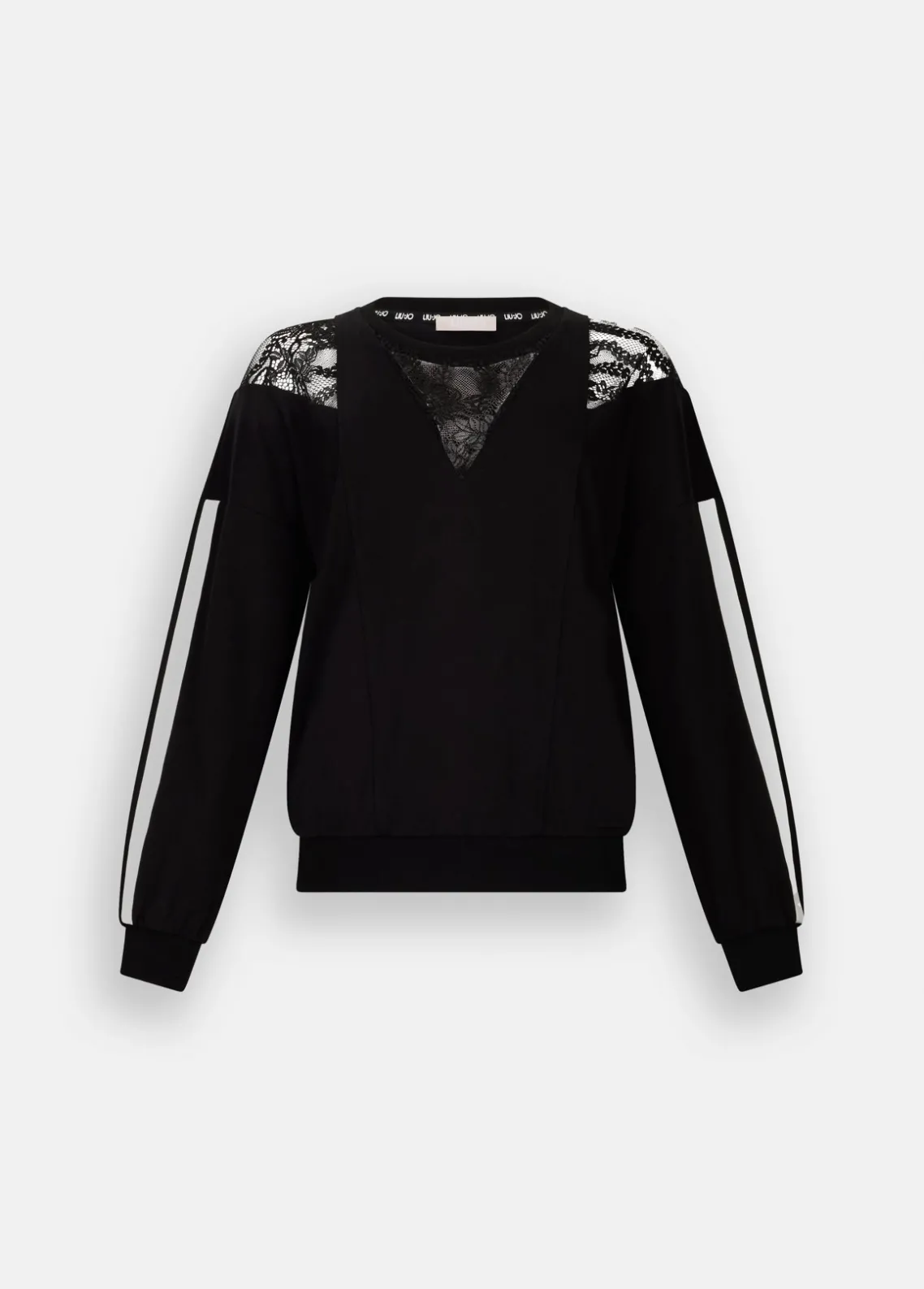 Liu Jo Sudadera de algodón con encaje-Mujer Sudaderas|Ropa Deportiva