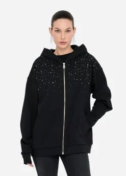 Liu Jo Sudadera de algodón con strass-Mujer Sudaderas