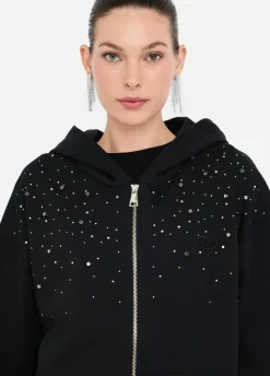 Liu Jo Sudadera de algodón con strass-Mujer Sudaderas
