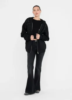 Liu Jo Sudadera de algodón con strass-Mujer Sudaderas
