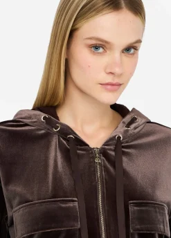Liu Jo Sudadera de chenilla con capucha-Mujer Sudaderas|Ropa Deportiva