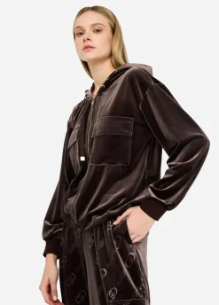 Liu Jo Sudadera de chenilla con capucha-Mujer Sudaderas|Ropa Deportiva