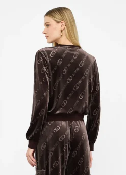 Liu Jo Sudadera de chenilla con logotipo-Mujer Ropa Deportiva