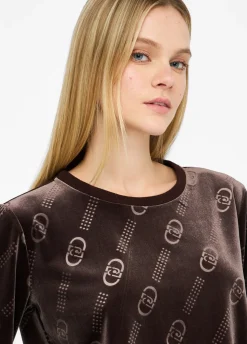 Liu Jo Sudadera de chenilla con logotipo-Mujer Ropa Deportiva