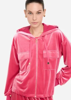 Liu Jo Sudadera de chenilla con capucha-Mujer Sudaderas|Ropa Deportiva