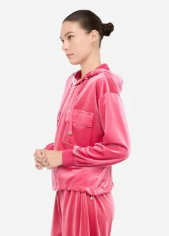 Liu Jo Sudadera de chenilla con capucha-Mujer Sudaderas|Ropa Deportiva
