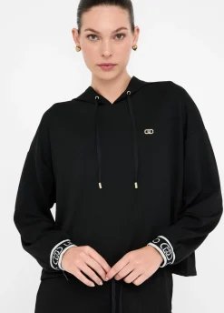 Liu Jo Sudadera de lurex® con capucha-Mujer Sudaderas|Ropa Deportiva