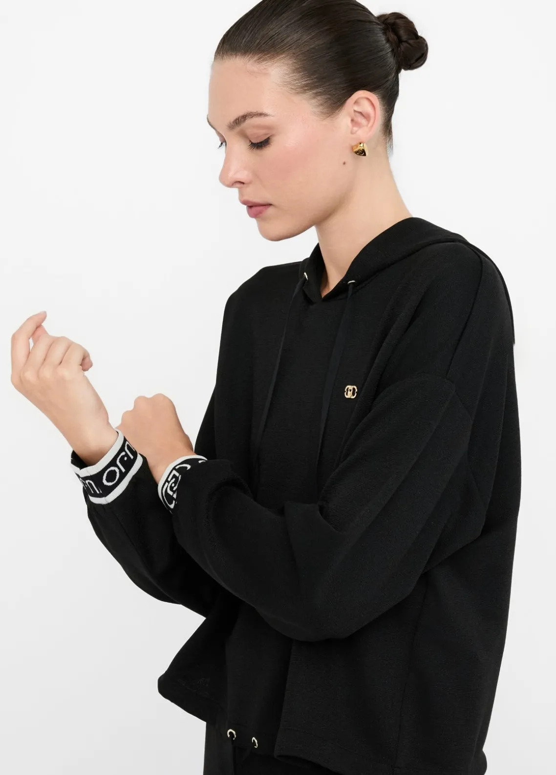 Liu Jo Sudadera de lurex® con capucha-Mujer Sudaderas|Ropa Deportiva