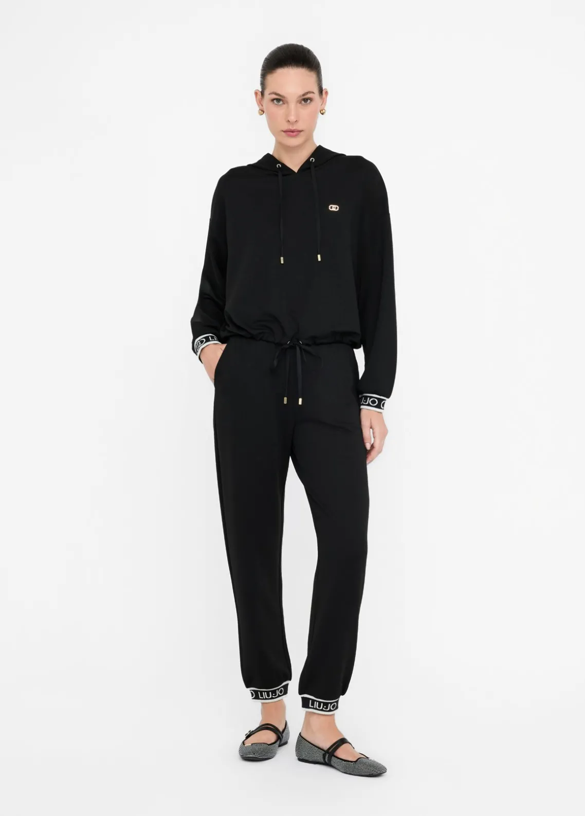 Liu Jo Sudadera de lurex® con capucha-Mujer Sudaderas|Ropa Deportiva