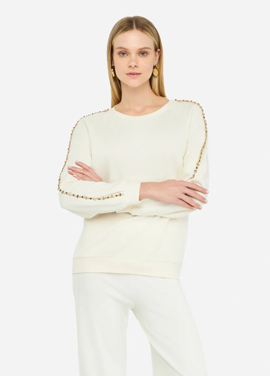 Liu Jo Sudadera Better con strass-Mujer Ropa Deportiva