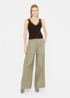 Liu Jo Top con detalles de encaje-Mujer Camisetas Y Tops