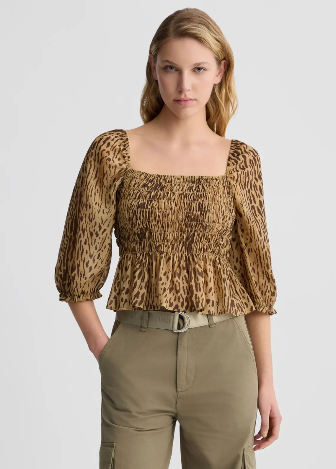 Liu Jo Top con estampado animal-Mujer Camisas Y Blusas