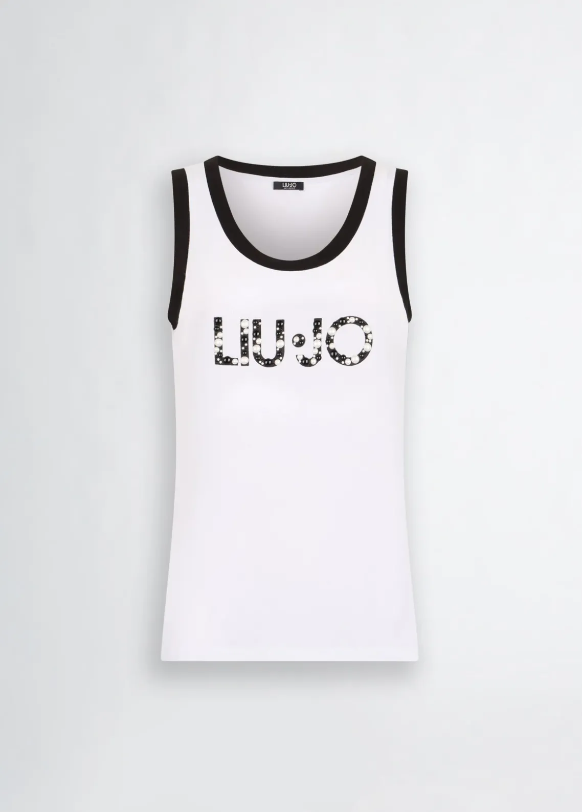 Liu Jo Top con logotipo y perlas-Mujer Moda Baño|Camisetas Y Tops