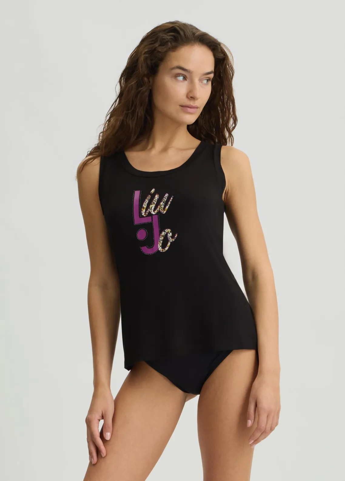Liu Jo Top con logotipo y strass-Mujer Moda Baño|Camisetas Y Tops