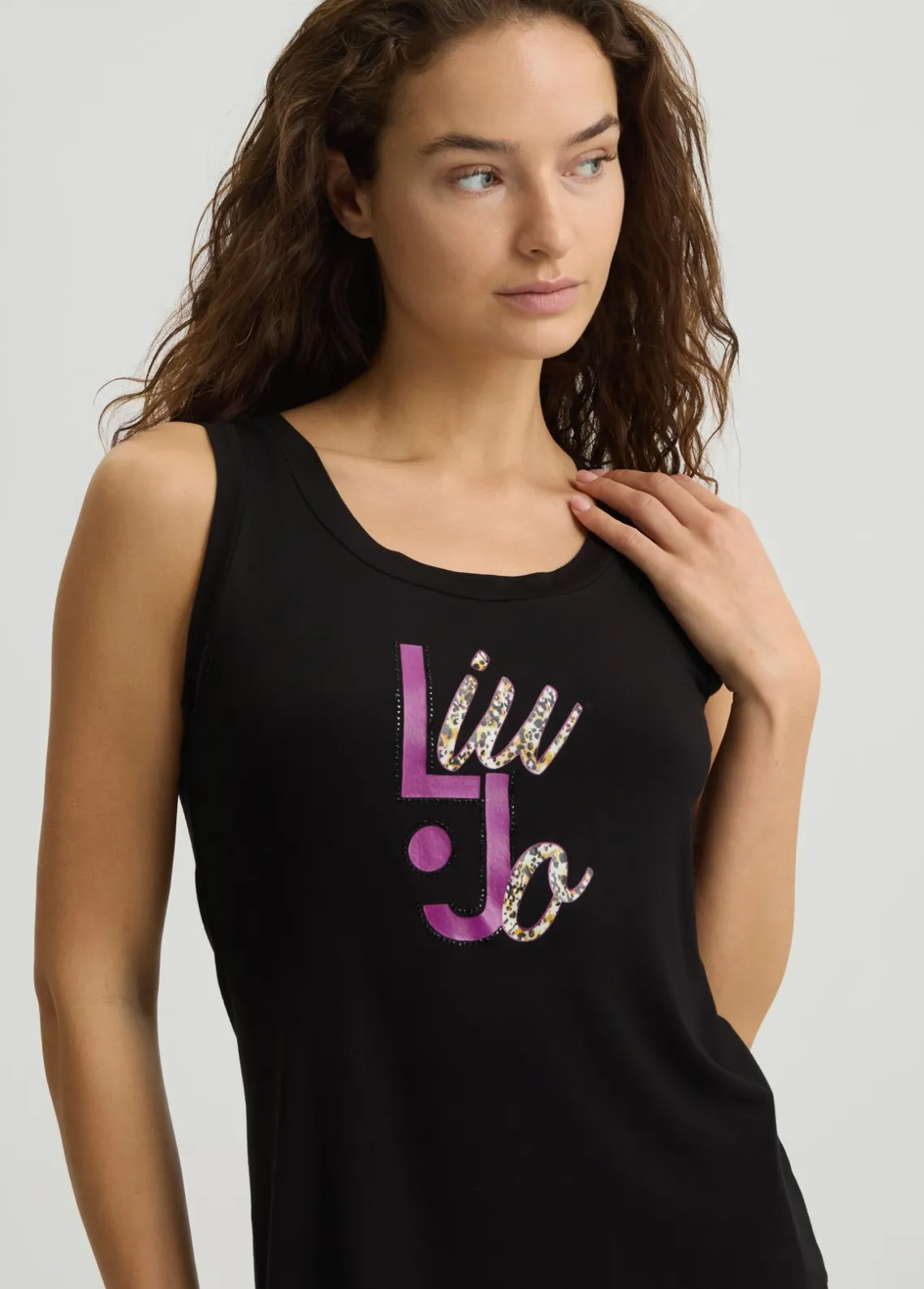 Liu Jo Top con logotipo y strass-Mujer Moda Baño|Camisetas Y Tops