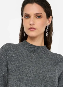 Liu Jo Top con microlentejuelas-Mujer Cárdigans Y Jerséis