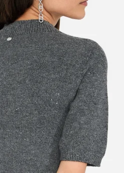 Liu Jo Top con microlentejuelas-Mujer Cárdigans Y Jerséis