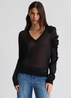 Liu Jo Top con volantes-Mujer Cárdigans Y Jerséis