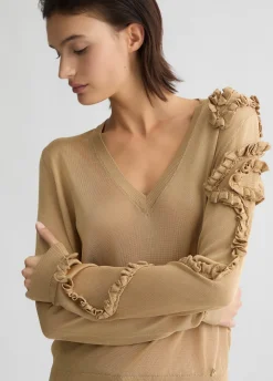 Liu Jo Top con volantes-Mujer Cárdigans Y Jerséis