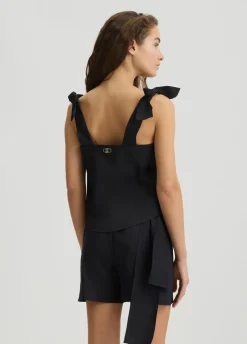 Liu Jo Top de algodón con lacitos-Mujer Moda Baño|Camisetas Y Tops
