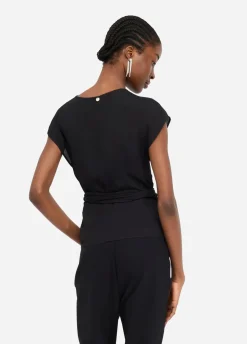 Liu Jo Top de crepé de China-Mujer Camisetas Y Tops