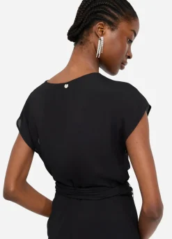 Liu Jo Top de crepé de China-Mujer Camisetas Y Tops