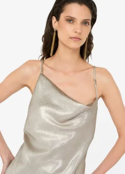 Liu Jo Top de crepé laminado-Mujer Camisetas Y Tops|Ceremonia