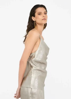 Liu Jo Top de crepé laminado-Mujer Camisetas Y Tops|Ceremonia