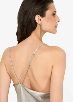 Liu Jo Top de crepé laminado-Mujer Camisetas Y Tops|Ceremonia