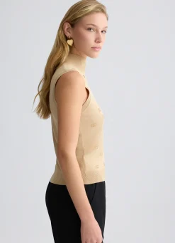 Liu Jo Top de punto con logotipo y strass-Mujer Cárdigans Y Jerséis