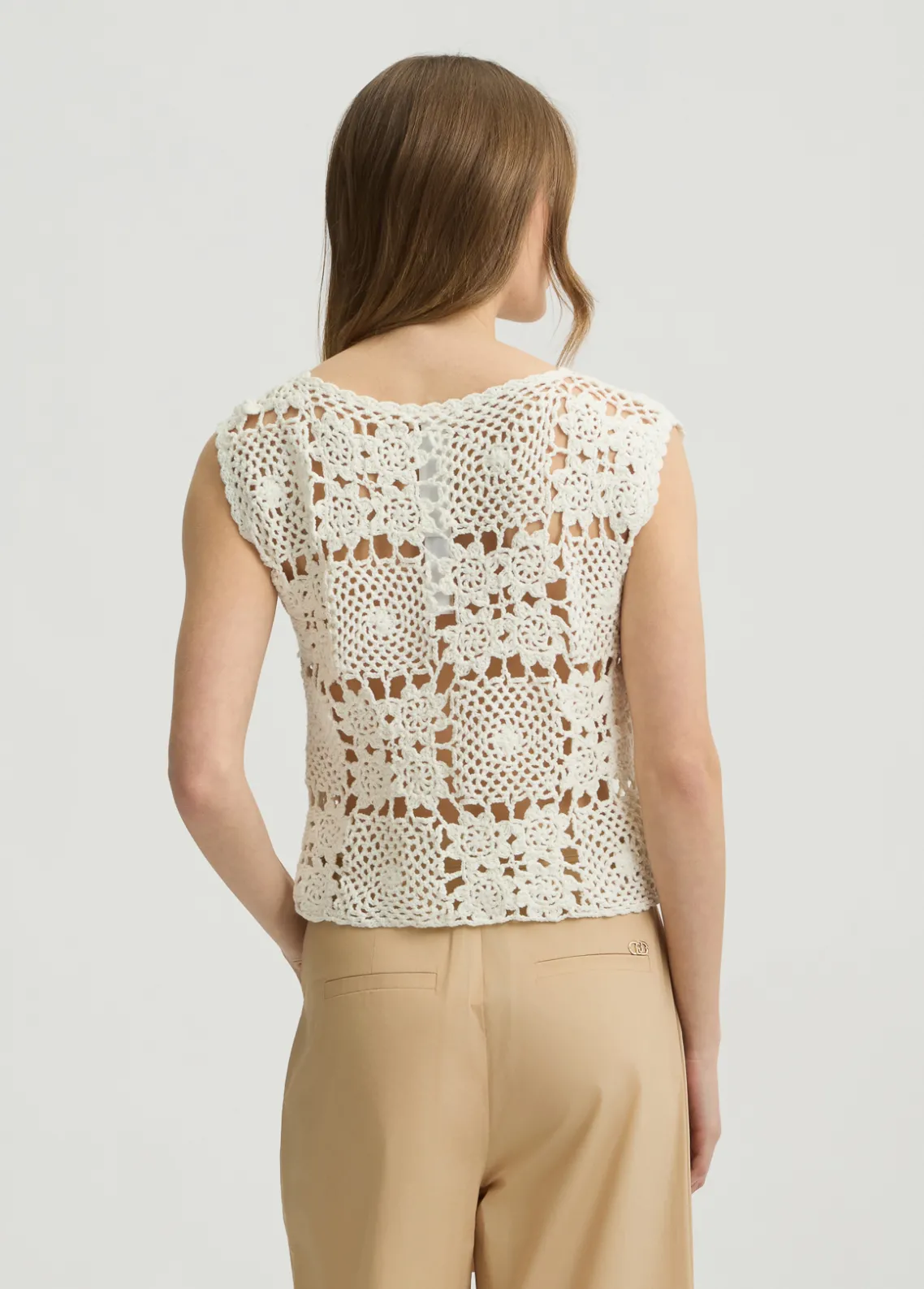 Liu Jo Top de punto crochet-Mujer Cárdigans Y Jerséis