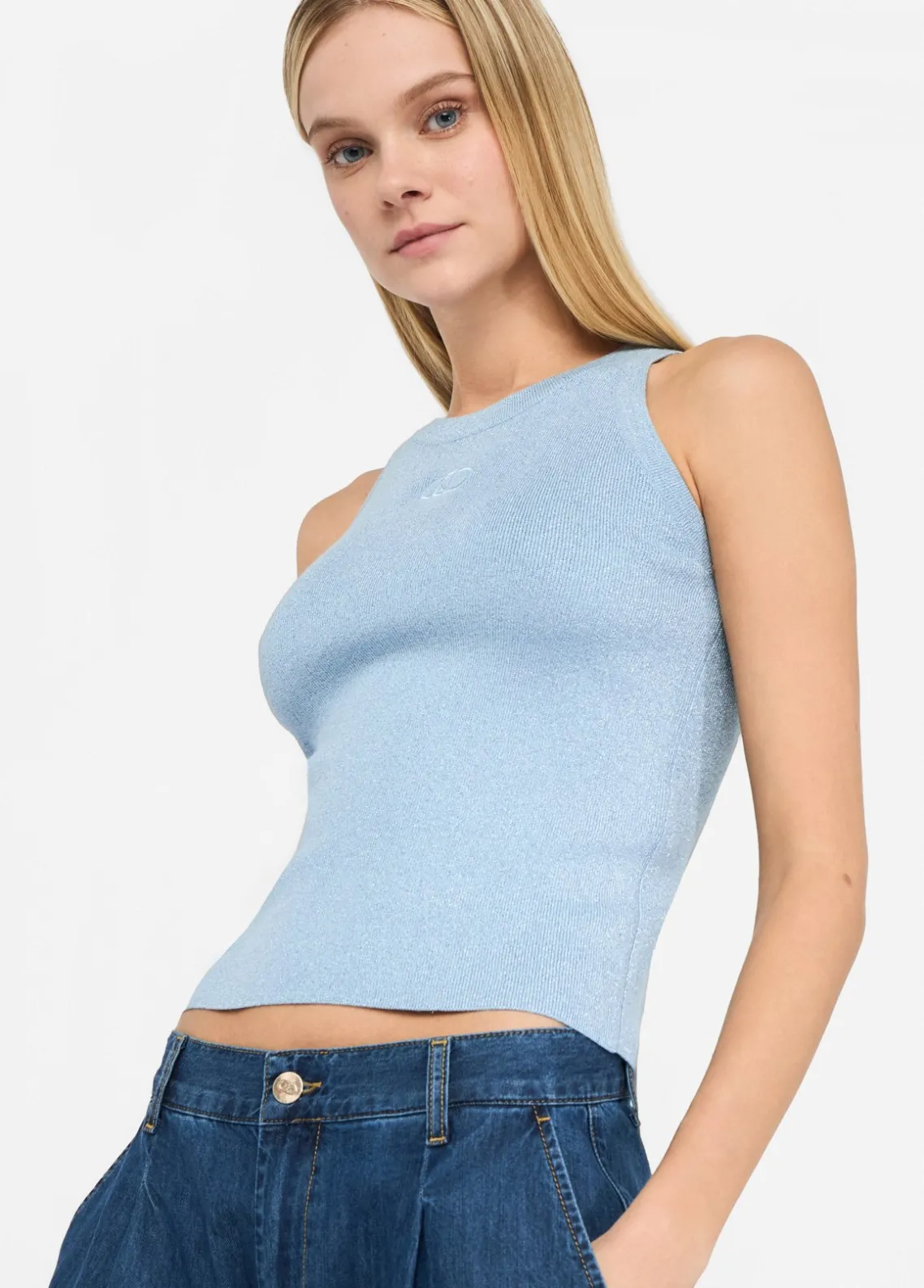 Liu Jo Top de punto lurex®-Mujer Cárdigans Y Jerséis