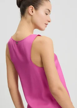 Liu Jo Top de satén-Mujer Camisetas Y Tops